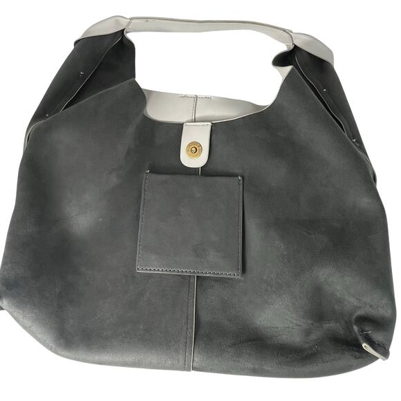 Faux Off White Leather Hobo Bag with Gold Chain Hardware - Picture 10 of 10